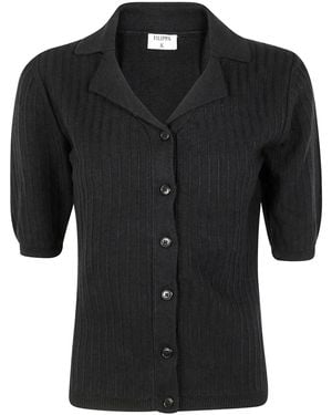 Filippa K Kurzärmeliger Cardigan - Schwarz