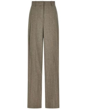 Paul Smith Pinstripe Wide-Leg Trousers - Natural