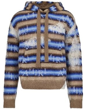 Amiri Sudadera a rayas con capucha - Azul