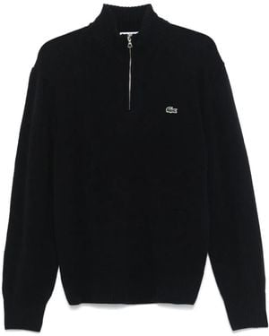 Lacoste Jersey Con Media Cremallera - Negro