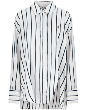 The Attico Diana Striped Shirt - White