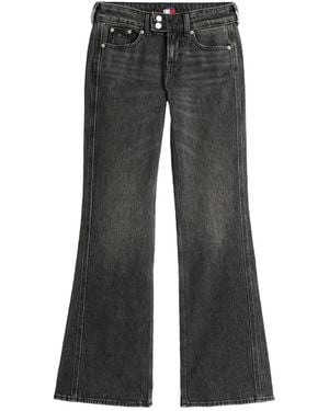 Tommy Hilfiger Double-Button Flared Jeans - Grey