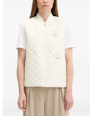 Barbour Quilted Zip-Front Gilet - White