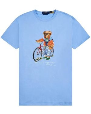 Polo Ralph Lauren Polo Bear Classic-Fit Cotton T-Shirt - Blue