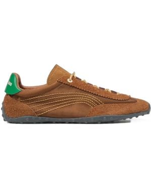 Bimba Y Lola Tan Suede And Satin 13 22 Trainers - Brown