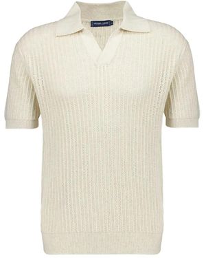 Frescobol Carioca Chain-Stitch Polo Shirt - Natural