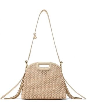 Maje Bolso Mini Con Flecos - Neutro