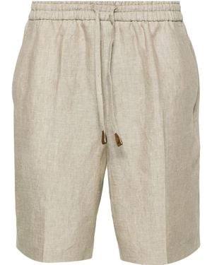 Brioni リネン バミューダショーツ - ナチュラル