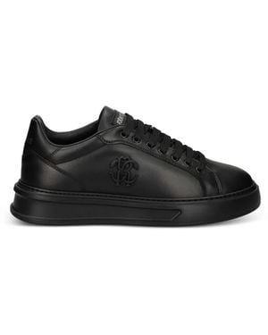 Roberto Cavalli Logo-Appliqué Trainers - Black