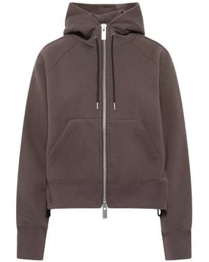 Sacai Sudadera Con Capucha Y Cordones - Marrón