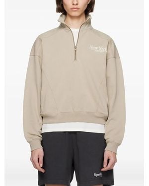 Sporty & Rich Katoenen Sweater - Naturel