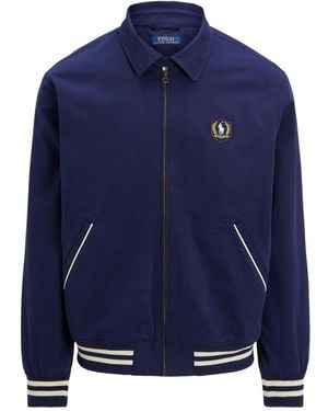Polo Ralph Lauren Logo-Embroidered Baseball Jacket - Blue