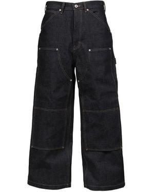 DAIRIKU Rigid Double-Knee Jeans - Blue