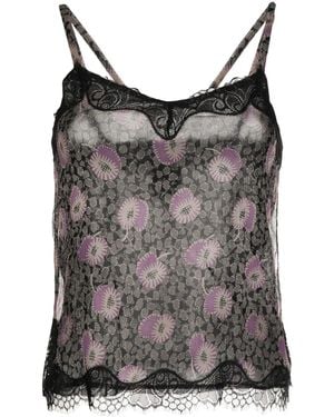 Anna Sui Hemd Met Bloemenprint - Grijs