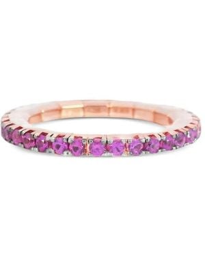 ’ROBERTO DEMEGLIO 18k Rose Gold Eternity Stretch Ruby Ring - Pink