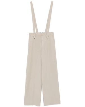 Dondup Suspender Palazzo Trousers - White