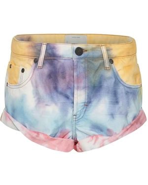 One Teaspoon Bandits Tie-Dye Shorts - Blue
