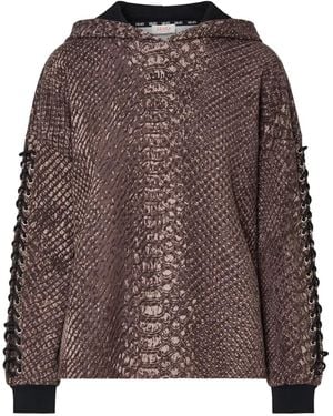 Liu Jo Sweatshirt With Animal Print - Brown