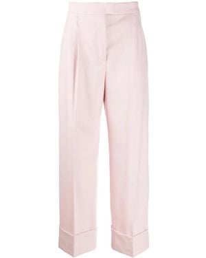 Alberta Ferretti High-Waisted Palazzo Trousers - Pink