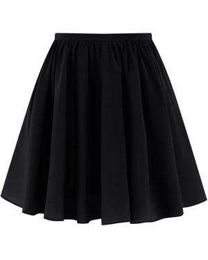 12 STOREEZ Minigonna Orchard Con Arricciatura - Nero