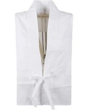 Mordecai Sleeveless Back-Stripe Dress - White