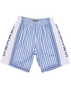 Mitchell & Ness Los Angeles Lakers 1996 Striped Swingman Shorts - Blue
