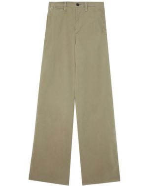 Rag & Bone Wide-Leg Stretch-Cotton Trousers - Green