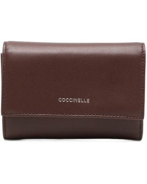 Coccinelle Logo-Print Leather Wallet - Brown