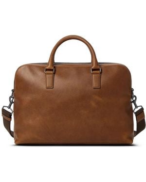 Shinola Navigator Gm Double Zip Briefcase - Brown