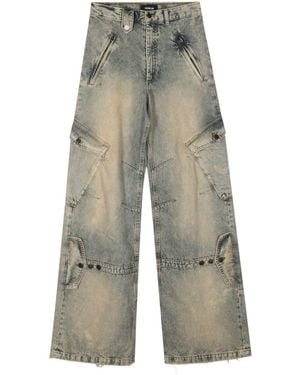 Egonlab Wide-Leg Cargo Jeans - Grey