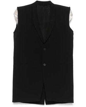 Rick Owens Dirt テーラードベスト - ブラック