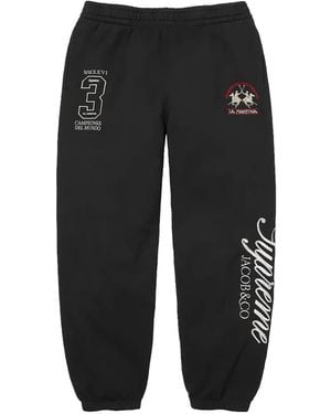 Supreme X La Martina X Jacob & Co Logo-Embroidered Track Trousers - Black