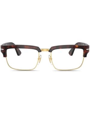 Persol Rectangle-Frame Glasses - Brown