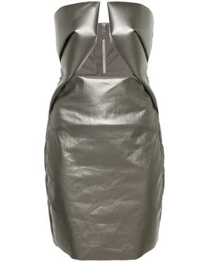 Rick Owens Prong ストラップレス ミニドレス - グレー