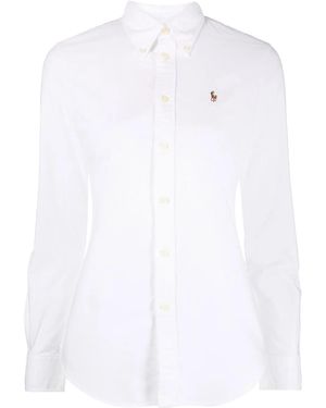 Polo Ralph Lauren Logo-Embroidered Oxford Shirt - White