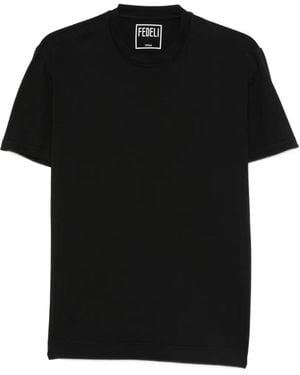 Fedeli Logo-Detail T-Shirt - Black
