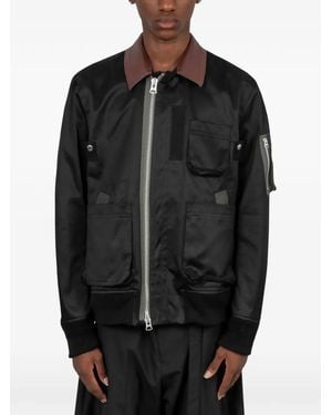 Sacai Cotton Chino Blouson Jacket - Black