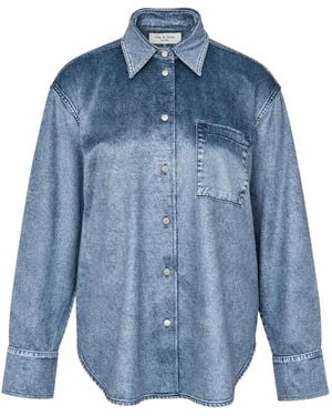Rag & Bone Miramar Hemd Aus Samt - Blau
