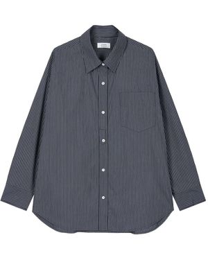 Studio Tomboy X Pinstripe Button-Down Shirt - Blue