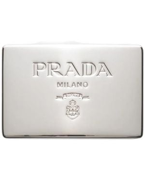 Prada Gürtelschnalle Aus Metall - Weiß