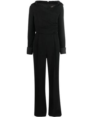 Max Mara Tailored Draped-Detail Jumpsuit - Black