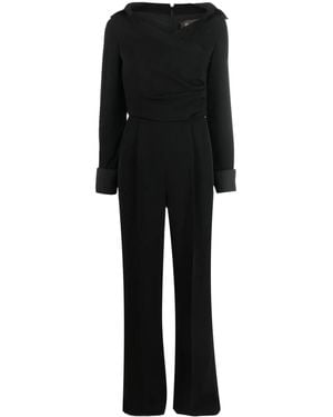 Max Mara Drapierter Jumpsuit - Schwarz