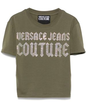 Versace Jeans Couture ビジューロゴ Tシャツ - グリーン