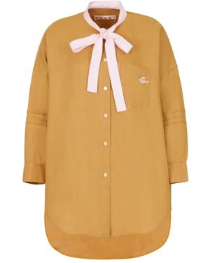 Marni Chemise À Logo Brodé - Neutre