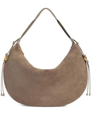 Coccinelle Large Thess Suede Shoulder Bag - Grey
