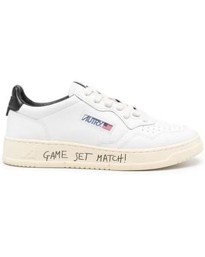Autry Medalist Perforated Leather Sneakers - White
