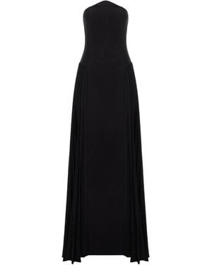 V:PM ATELIER Strapless Pleated Dress - Black