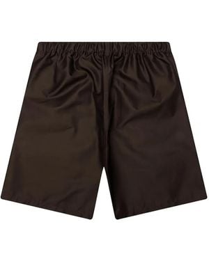 South2 West8 Belted Logo-Detail Shorts - Black