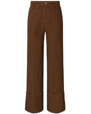 Tory Burch Vaqueros Rectos - Marrón
