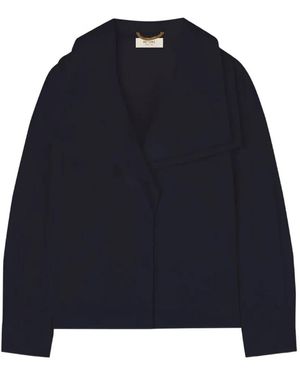 RETORI Shawl-Collar Shirt - Blue